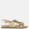 Kanon Metallic Pleather Criss-Cross Flats 2 Kanon Metallic Pleather Criss-Cross Flats -Her Shoe World Kanon Metallic Pleather Criss Cross Flats RCSH5480 2