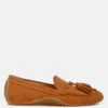 Kipstar Real Suede Leather Tassel Loafers 1 Kipstar Real Suede Leather Tassel Loafers -Her Shoe World KipstarSuedeRoundToeTasselLoafersRCSH5119TAN 2