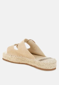 Kuopa Genuine Soft Leather Espadrille Flatform Sandals -Her Shoe World KuopaGenuineSoftLeatherEspadrilleFlatformSandalsRCSH5462BEIGE 4