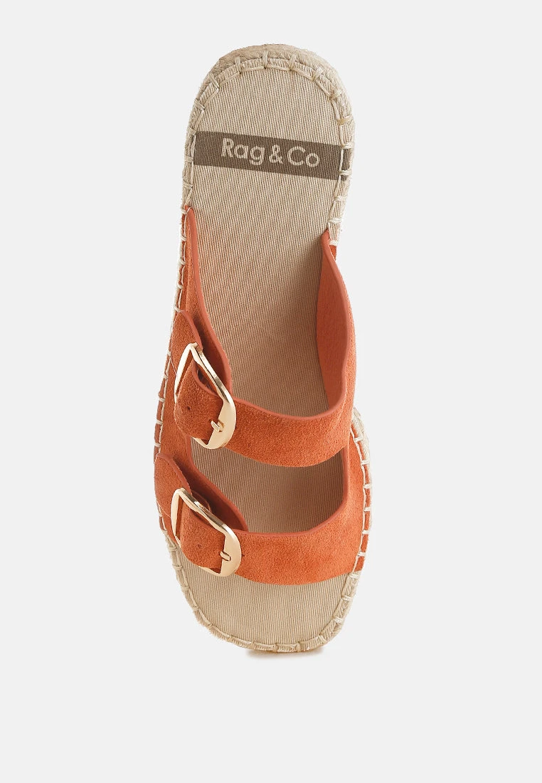 Kuopa Genuine Soft Leather Espadrille Flatform Sandals - Image 9