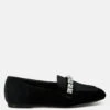 Kyari Velvet Diamante Strap Loafers 1 Kyari Velvet Diamante Strap Loafers -Her Shoe World KyariVelvetDiamanteStrapLoafers RCSH5051BLACK 9