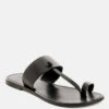 LEONA Black Thong Flat Sandals 2 LEONA Black Thong Flat Sandals -Her Shoe World LEONABlackThongFlatSandals RCSH1853 Black 3