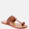 LEONA Tan Thong Flat Sandals 1 LEONA Tan Thong Flat Sandals -Her Shoe World LEONATanThongFlatSandals RCSH1853 Tan 3