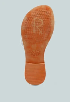 LEONA White Thong Flat Sandals -Her Shoe World LEONAWhiteThongFlatSandals RCSH1853 White 8