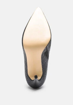 LOLITA Woven Texture Stiletto Boot In Black 14 LOLITA Woven Texture Stiletto Boot In Black -Her Shoe World LOLITAWovenTextureStilettoBootinBlack RCSH2670 Black 4