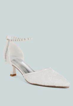 Laika Lace Kitten Heel Sandals -Her Shoe World LaikaLaceKittenHeelSandalsRCSH5112WHITE 9 4b3daa35 ac51 42ca b935 d2630d5aaaba