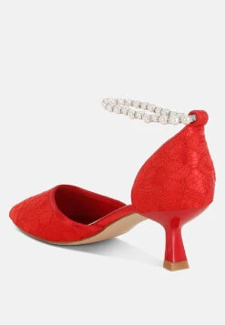 Laika Lace Kitten Heel Sandals -Her Shoe World Laika Lace Kitten Heel Sandals RCSH5112 RED 13 9bce5d2c e002 4737 b707 29c91bde07d1