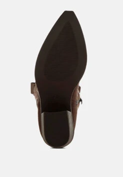 Lariat Studs Embellished Cowboy Boots -Her Shoe World LariatStudsEmbellishedCowboyBootsRCSH5300BROWN 4