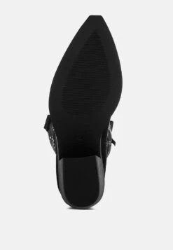 Lariat Studs Embellished Cowboy Boots -Her Shoe World Lariat Studs Embellished Cowboy Boots RCSH5300 black 9