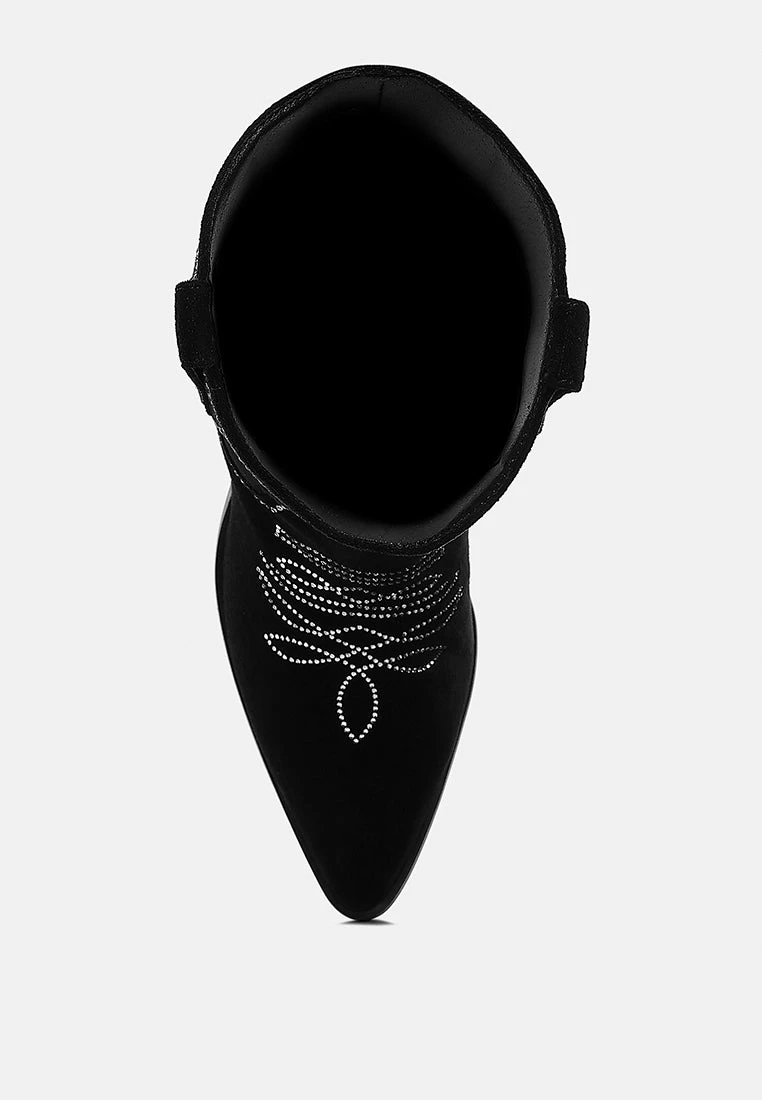 Latafa Rhinestones Embellished Cowboy Boots 6 Latafa Rhinestones Embellished Cowboy Boots - Image 4