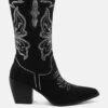 Latafa Rhinestones Embellished Cowboy Boots 1 Latafa Rhinestones Embellished Cowboy Boots -Her Shoe World LatafaRhinestonesEmbellishedCowboyBoots 7