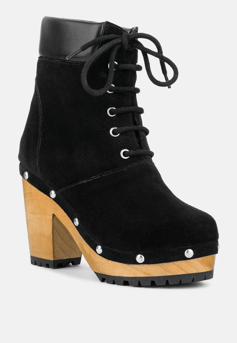 MAAYA Black Handcrafted Collared Suede Boot 3 MAAYA Black Handcrafted Collared Suede Boot