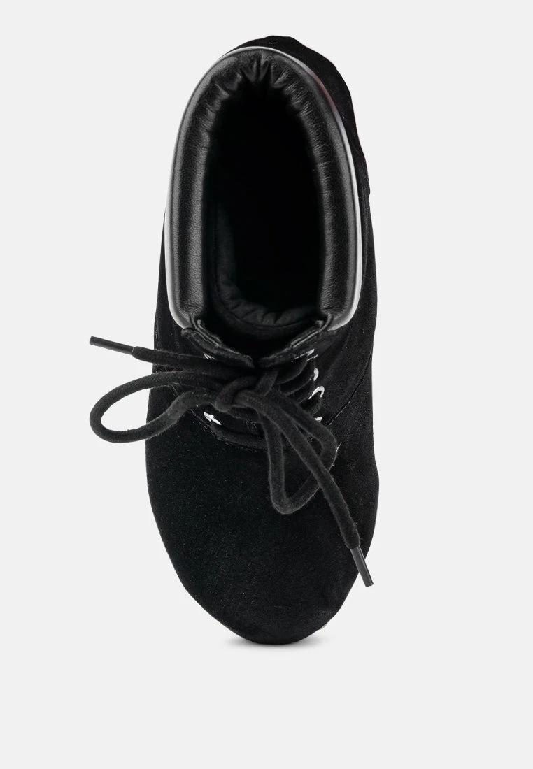 MAAYA Black Handcrafted Collared Suede Boot 8 MAAYA Black Handcrafted Collared Suede Boot - Image 6