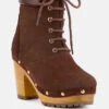 MAAYA Brown Handcrafted Collared Suede Boot 1 MAAYA Brown Handcrafted Collared Suede Boot -Her Shoe World MAAYABrownHandcraftedCollaredSuedeBoot RCSH2961 Brown 2