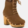 MAAYA Tan Handcrafted Collared Suede Boot 2 MAAYA Tan Handcrafted Collared Suede Boot -Her Shoe World MAAYATanHandcraftedCollaredSuedeBootRCSH2961 TAN 3