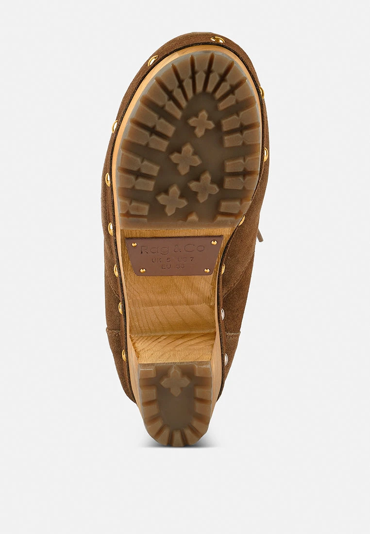 MAAYA Tan Handcrafted Collared Suede Boot 9 MAAYA Tan Handcrafted Collared Suede Boot - Image 7