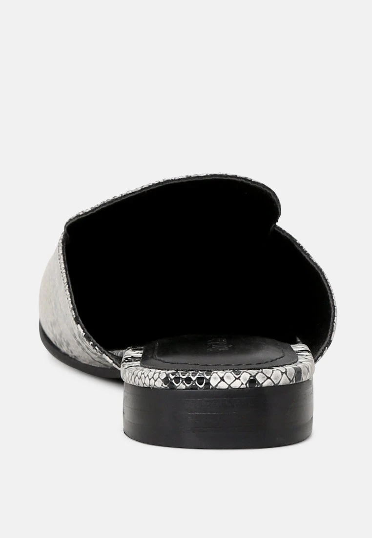 MARLA Black Metallic Leather Mules 7 MARLA Black Metallic Leather Mules - Image 5