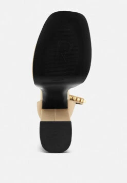 MARTINI Latte Sky High Platform Sandals -Her Shoe World MARTINISkyHighRampwalkSatinSandals RCSH3150 Latte 3