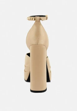 MARTINI Latte Sky High Platform Sandals -Her Shoe World MARTINISkyHighRampwalkSatinSandals RCSH3150 Latte 6