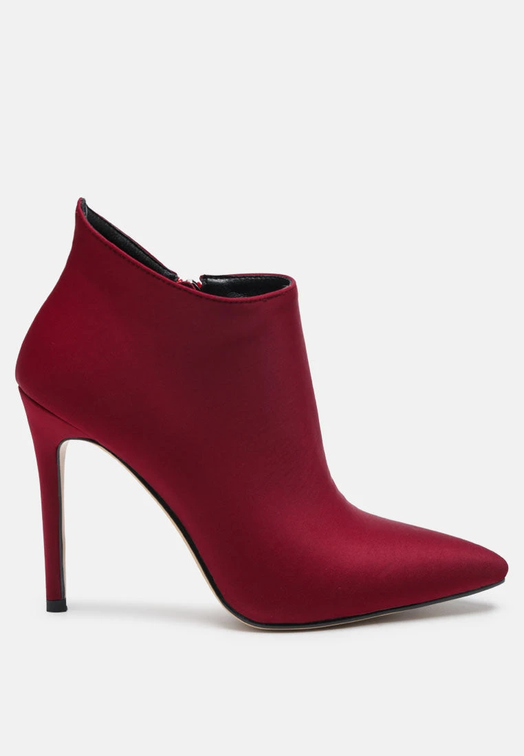 MELBA Pointed Toe Stiletto Boot In Burgundy 4 MELBA Pointed Toe Stiletto Boot In Burgundy - Image 2