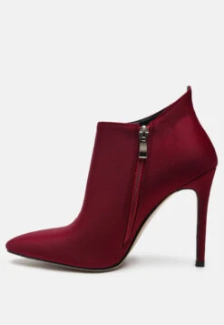 MELBA Pointed Toe Stiletto Boot In Burgundy 11 MELBA Pointed Toe Stiletto Boot In Burgundy -Her Shoe World MELBAPointedtoeStilettoBootinBurgundy RCSH2680 BURGUNDY 2
