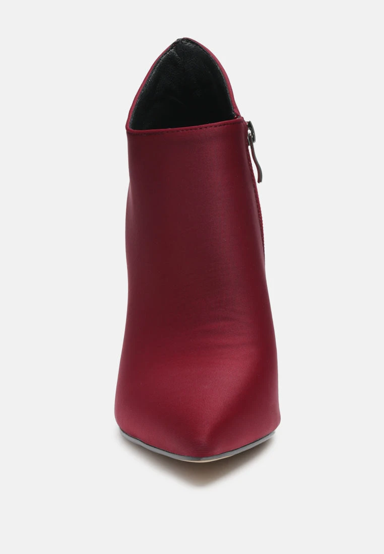 MELBA Pointed Toe Stiletto Boot In Burgundy 5 MELBA Pointed Toe Stiletto Boot In Burgundy - Image 3