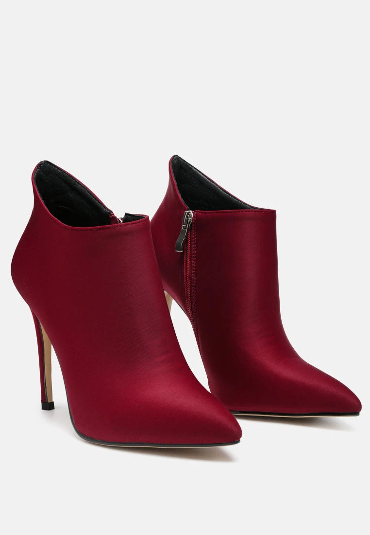 MELBA Pointed Toe Stiletto Boot In Burgundy 3 MELBA Pointed Toe Stiletto Boot In Burgundy