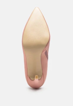 MELBA Pointed Toe Stiletto Boot In Nude -Her Shoe World MELBAPointedtoeStilettoBootinNude RCSH2680 NUDE 4