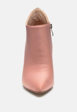 MELBA Pointed Toe Stiletto Boot In Nude -Her Shoe World MELBAPointedtoeStilettoBootinNude RCSH2680 NUDE 5