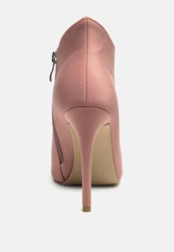 MELBA Pointed Toe Stiletto Boot In Nude -Her Shoe World MELBAPointedtoeStilettoBootinNude RCSH2680 NUDE 6