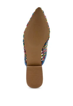 ZOOEY Colorful Woven Flat Mules -Her Shoe World MG 3582