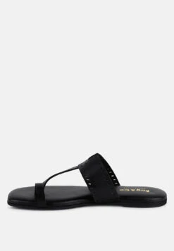 MILA Black Toe Ring Thong Slip Ons 12 MILA Black Toe Ring Thong Slip Ons -Her Shoe World MILABlackToeRingThongSlipOns RCSH4084 BLACK 4