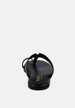 MILA Black Toe Ring Thong Slip Ons 13 MILA Black Toe Ring Thong Slip Ons -Her Shoe World MILABlackToeRingThongSlipOns RCSH4084 BLACK 8