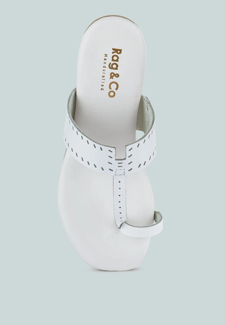 MILA White Toe Ring Thong Slip Ons 8 MILA White Toe Ring Thong Slip Ons - Image 6