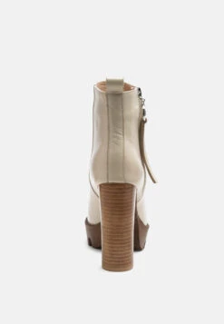 MISTRESS High Block Heeled Chunky Leather Boot In Beige 13 MISTRESS High Block Heeled Chunky Leather Boot In Beige -Her Shoe World MISTRESSHighBlockHeeledChunkyLeatherBootinBeige RCSH2535 BEIGE 5