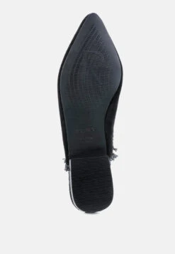 MOLLY Black Frayed Leather Mules -Her Shoe World MOLLYBlackFrayedLeatherMules RCSH1868 Black 13