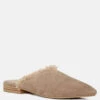 MOLLY Taupe Frayed Leather Mules 1 MOLLY Taupe Frayed Leather Mules -Her Shoe World MOLLYTaupeFrayedLeatherMules RCSH1868 Taupe 3