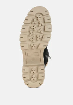 Madoka Fur Collar Chunky Ankle Boots -Her Shoe World Madoka Fur Collar Chunky Ankle Boots RCSH5011 BLACK 2