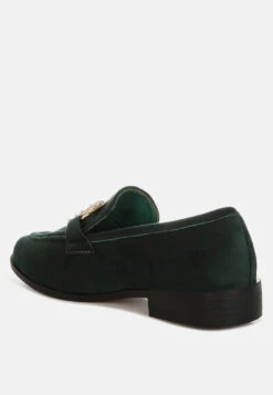Maestro Diamante Embellished Horsebit Loafers 35 Maestro Diamante Embellished Horsebit Loafers -Her Shoe World Maestro Diamante Embellished Horsebit Loafers RCSH4992 GREEN 1