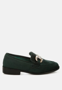 Maestro Diamante Embellished Horsebit Loafers 33 Maestro Diamante Embellished Horsebit Loafers -Her Shoe World Maestro Diamante Embellished Horsebit Loafers RCSH4992 GREEN 6