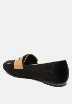 Malta Penny Strap Velvet Loafers -Her Shoe World Malta Penny Strap Velvet Loafers RCSH5346 BLACK 1 ecdfdbbd a7f5 48ec 9095 6d675558c606