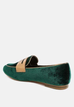 Malta Penny Strap Velvet Loafers -Her Shoe World Malta Penny Strap Velvet Loafers RCSH5346 GREEN 9 e5e251de aae1 49bc 9ce6 9c46760b7bb8
