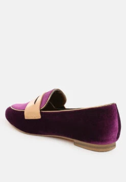 Malta Penny Strap Velvet Loafers -Her Shoe World Malta Penny Strap Velvet Loafers RCSH5346 PURPLE 1 6bda3d1e 07b8 4efc 9113 e76e0ef99171