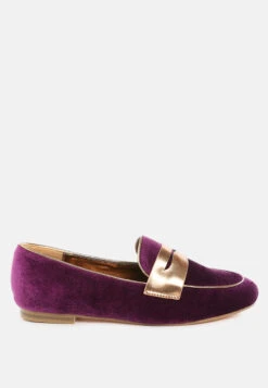 Malta Penny Strap Velvet Loafers -Her Shoe World Malta Penny Strap Velvet Loafers RCSH5346 PURPLE 9 9cb8211c 43f9 41b6 9857 0cfd1bfdd89a