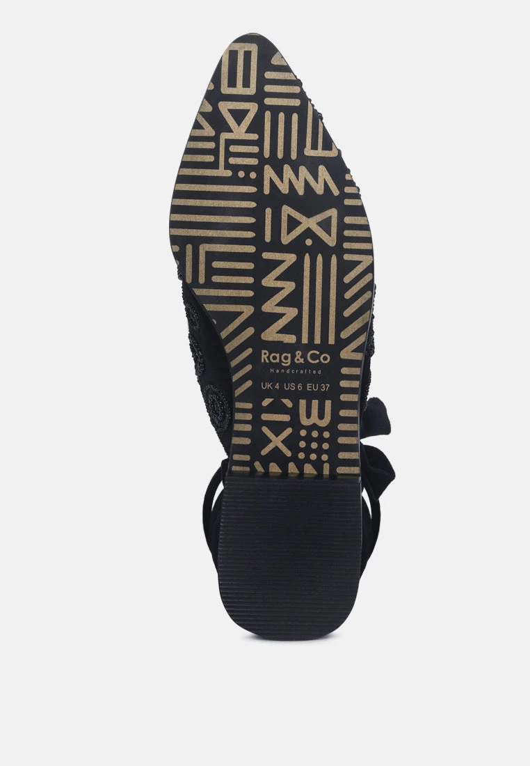 Mande Embroidered Velvet Mules In Black 8 Mande Embroidered Velvet Mules In Black - Image 6