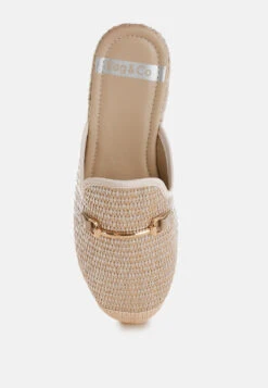 Marama Horsebit Embellished Raffia Mules 10 Marama Horsebit Embellished Raffia Mules -Her Shoe World MaramaHorsebitEmbellishedRaffiaMulesRCSH5529BEIGE 3