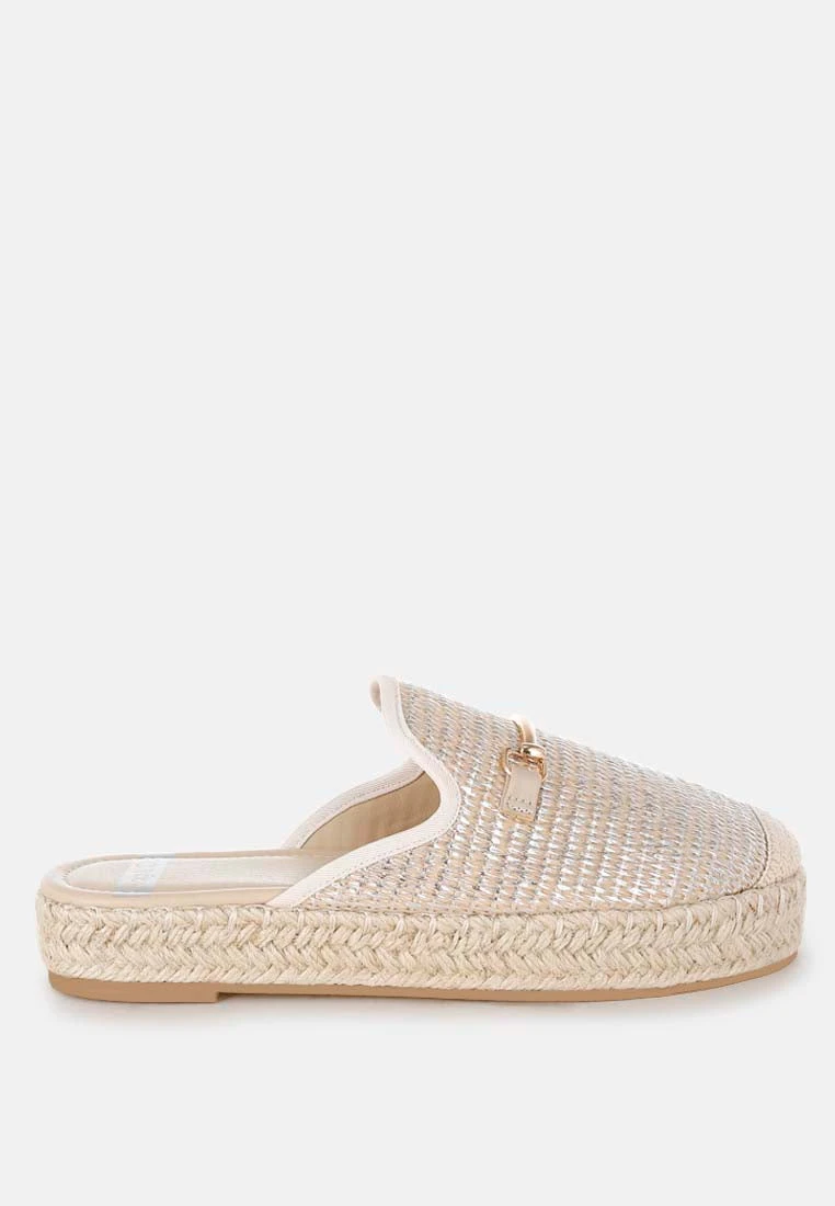 Marama Horsebit Embellished Raffia Mules 3 Marama Horsebit Embellished Raffia Mules