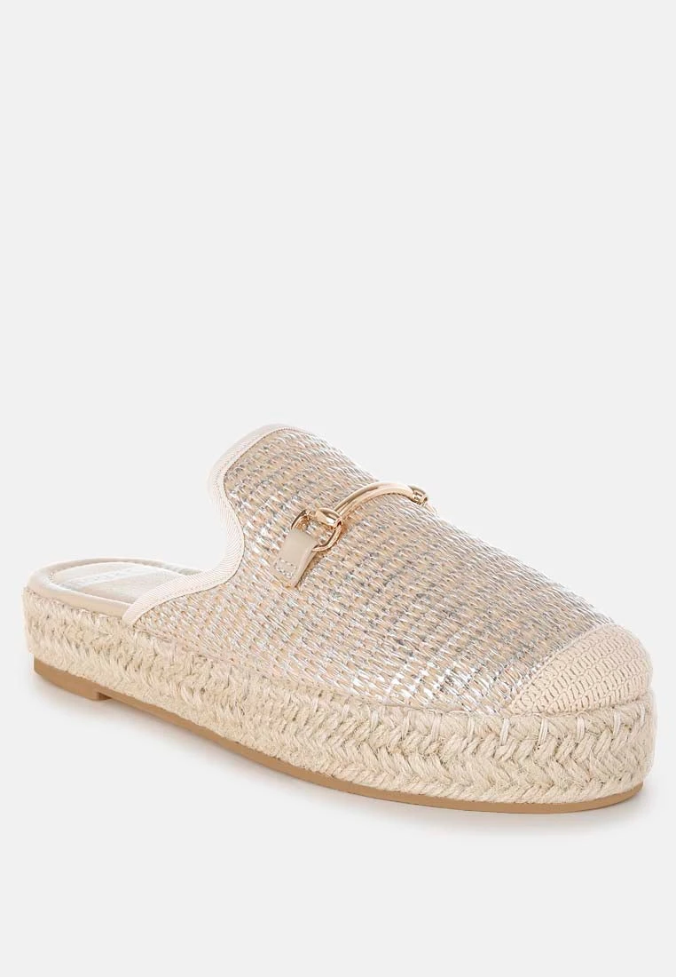 Marama Horsebit Embellished Raffia Mules 4 Marama Horsebit Embellished Raffia Mules - Image 2