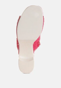 Marengo Raffia Wooden Clogs 24 Marengo Raffia Wooden Clogs -Her Shoe World Marengo Raffia Wooden Clogs RCSH5433 4