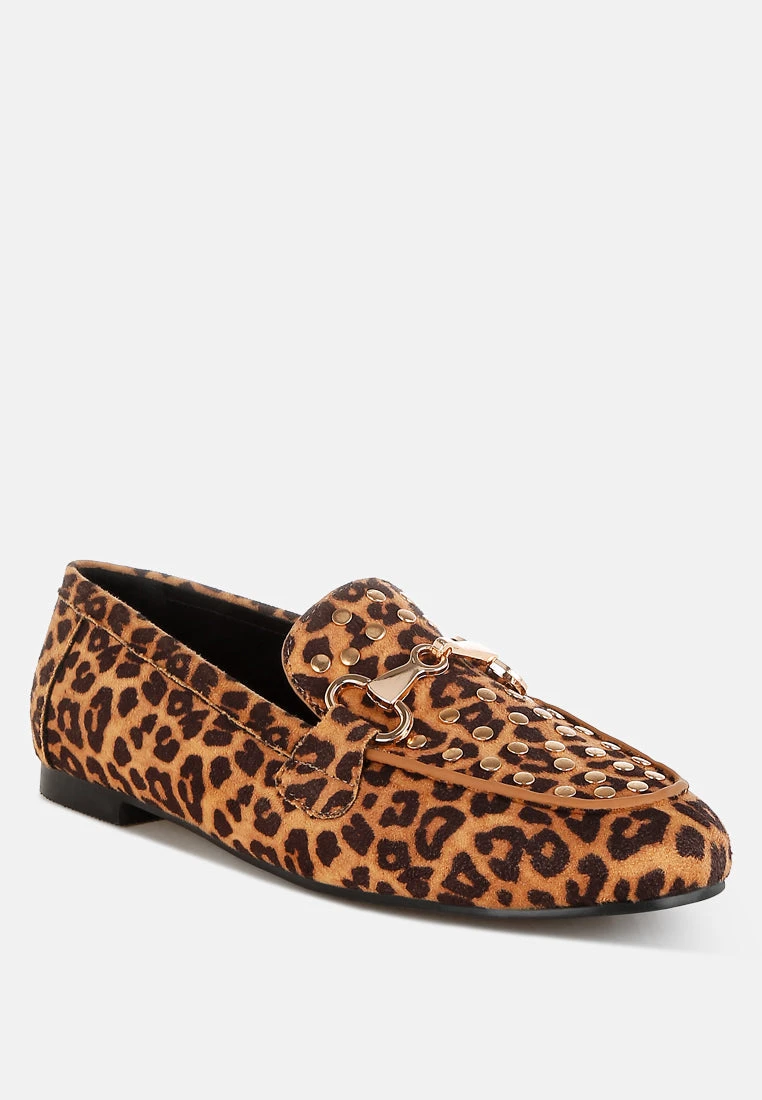 Meopa Horsebit & Studs Metallic Leopard Print Loafers 5 Meopa Horsebit & Studs Metallic Leopard Print Loafers - Image 3
